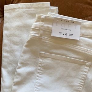 NWT Loft White Denim Tall Pants